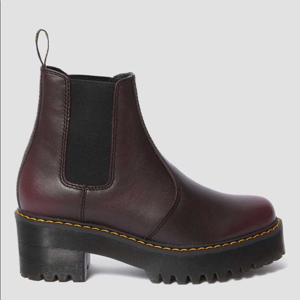 Dr Marten Burgundy Chelsea Rometty Boot